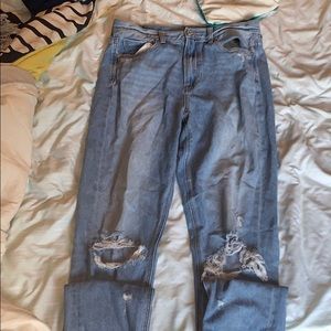 ripped mom jeans